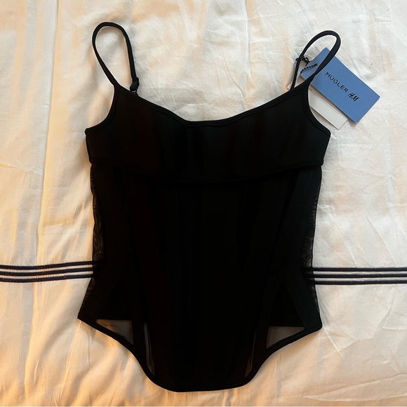 H&M Mugler Corset Top XS New with Tags - Picture 2 of 3